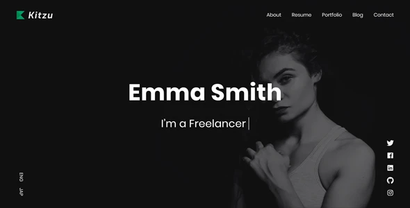 Kitzu – Personal Portfolio Template